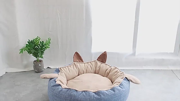 PAWS ASIA Suppliers Eco Friendly Luxury Cute Funny Large Soft Plush Washable Pet Dog Bed Cat