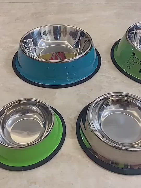 PAWS ASIA Suppliers Stainless Steel Multi Color Custom Print Pet Feeder