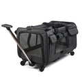 PAWS ASIA Suppliers Pet Trolley Case Detachable Breathable Foldable Large Dog Cat Carrier With Wheel
