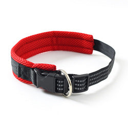 PAWS ASIA Manufacturers Customized High Quality Soft Mesh Adjustable Reflective Large Dog Collar