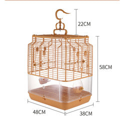 PAWS ASIA Wholesale High Quality Plastic Luxury Breeding Love Bird Cage Parrot Can Hold Bath Box