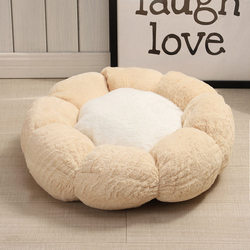 PAWS ASIA Amazon Best Sale Novelty Large Outdoor Easy Clean Round Deluxe Fluffy Cotton Cushion Bed Pet Dog Cat10