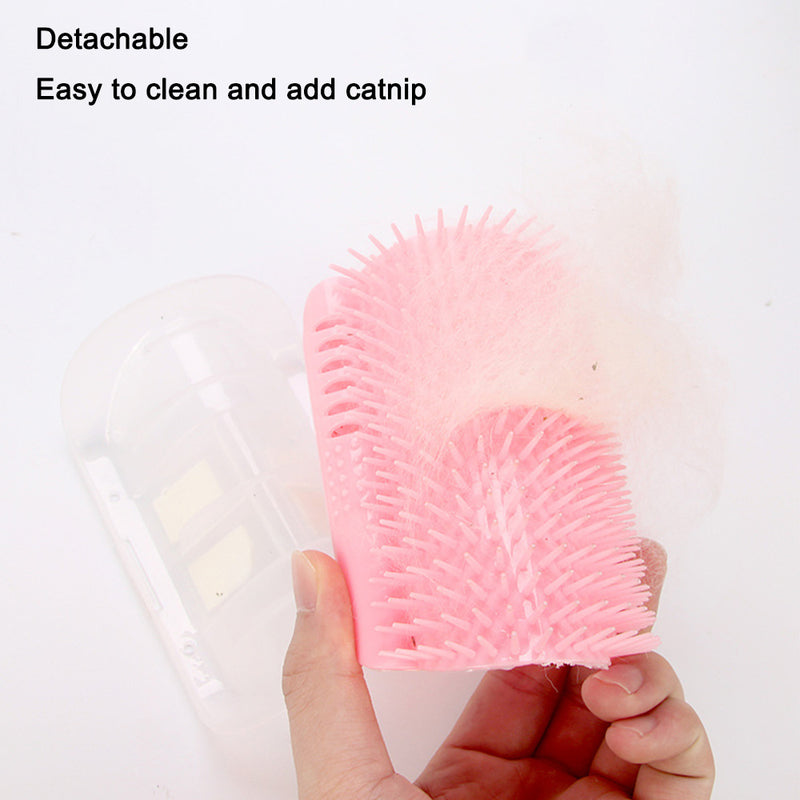  Wholesale Plastic Detachable Cat Scratch Corner Self Groomer Hair Brush Cat Toy With Catnip3