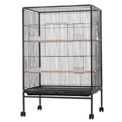 PAWS ASIA Manufacturers Dropshipping Amazon Hot Selling Stainless Steel Wire Black Breeding Cage For Bird With Tray