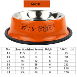 PAWS ASIA Suppliers Dropshipping Stainless Steel Non Slip Multi Color Print Pet Feeder Dog Bowl Cat
