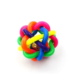 PAWS ASIA Factory Dropshipping Plastic Little Elasticity Bite Resistant Ball Cat Dog Toy With Bell