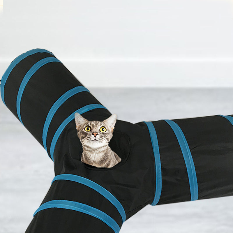 PAWS ASIA Ebay Hot High Quality Foldable Comfortable Cotton Hide And Seek Cat Track Toy Tunnel