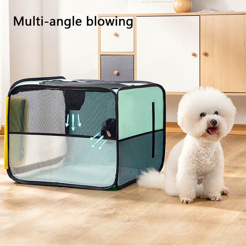 PAWS ASIA Factory Portable Foldable Pet Drying Box Pet Hair Dryer Room For Small to Medium Size Cat Dog
