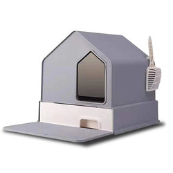 PAWS ASIA Suppliers Modern Luxury Enclosed Drawer Cat Litter Box With Mat Pet Toilet House