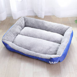 PAWS ASIA Factory Direct Sale Pet Fashion Outdoor Square Bed For Large Dogs Cat With Claw Print