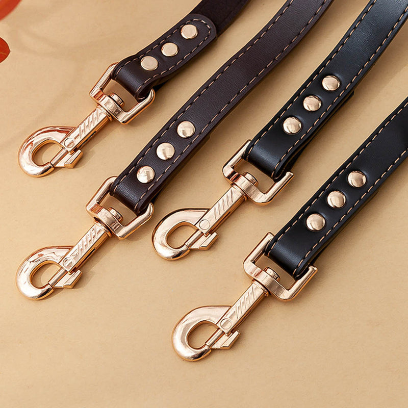 PAWS ASIA Wholesale Custom Pet Luxury Fashion Leather Large Dog Collars And Leash
