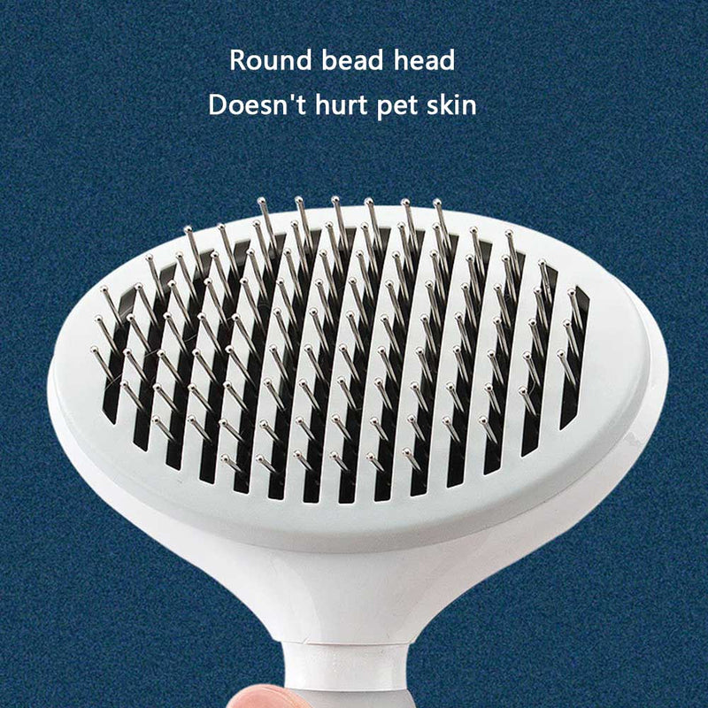 PAWS ASIA Factory Pet Grooming Cleaning Portable White Deshedding Massage Cat Dog Brush Hair Comb