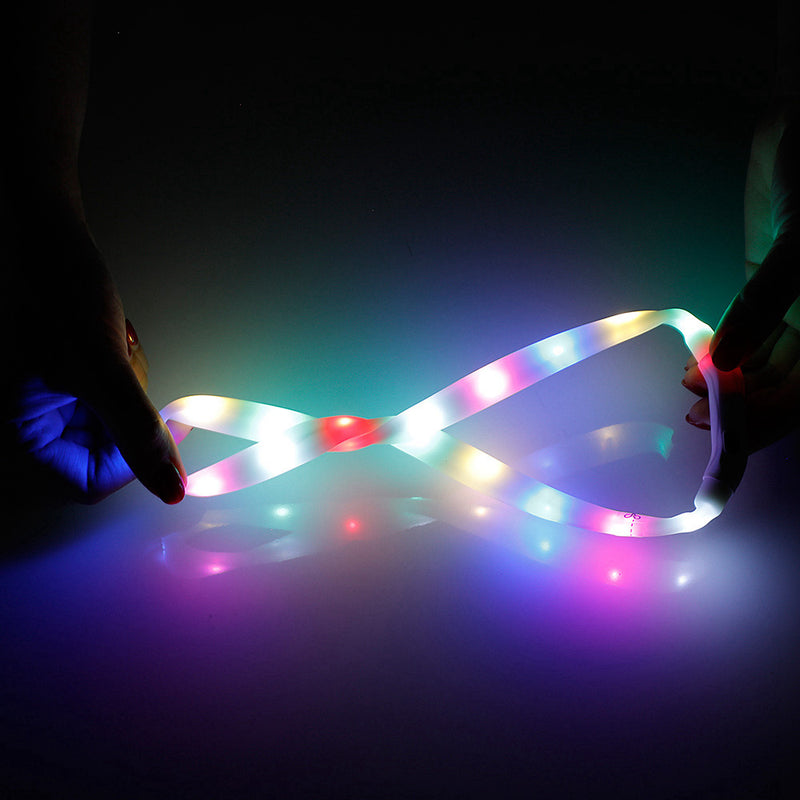 PAWS ASIA Suppliers Wholesale High Quality Eco Friendly Cheap Popular White Waterproof Light Up Led Pet Collar Dog Cat