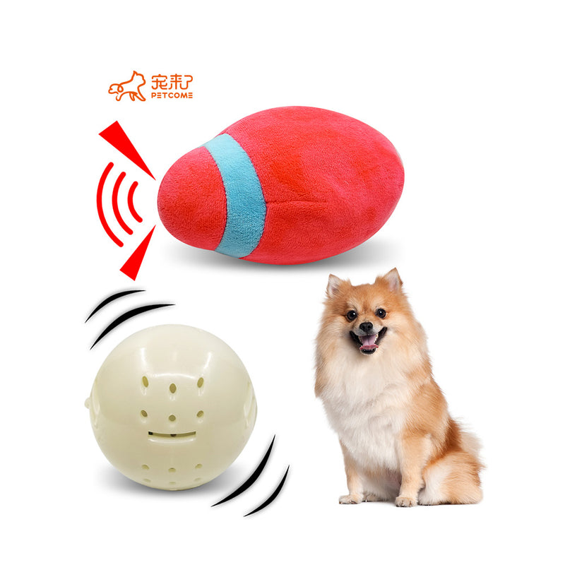 PAWS ASIA Manufacturer Rugby Chew Non Toxic Fluffy Tug Leak Food Vocal Electric Dog Toy