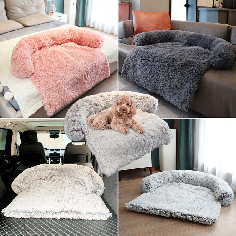PAWS ASIA Wholesale New Large Luxury Washable Long Plush Super Soft Sofa Dog Bed Pet Carpet