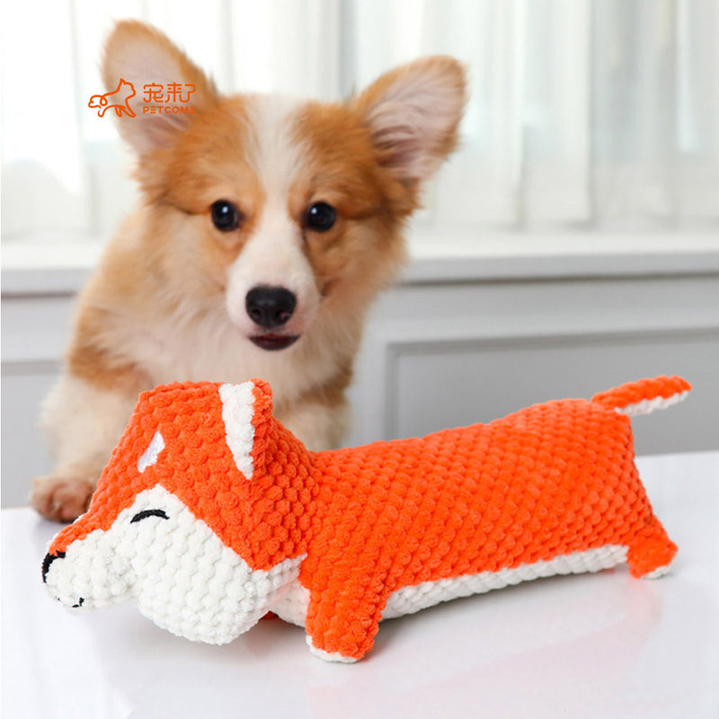 PAWS ASIA Manufacturers Eco Corn Fleece Durable Squeaky Cute Dog Toys For Aggressive Chewers