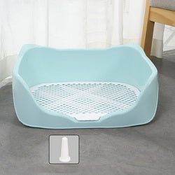 PAWS ASIA Wholesale Cheap Plastic Large Square Easy Clean Tray Indoor Dog Toilet With Removable Post Pet Potty