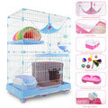 PAWS ASIA Suppliers Wholesale Luxury Outside 3 Layer Big Size Breeding Condo Cage Cat House With Tray Hammock Bowl Toy