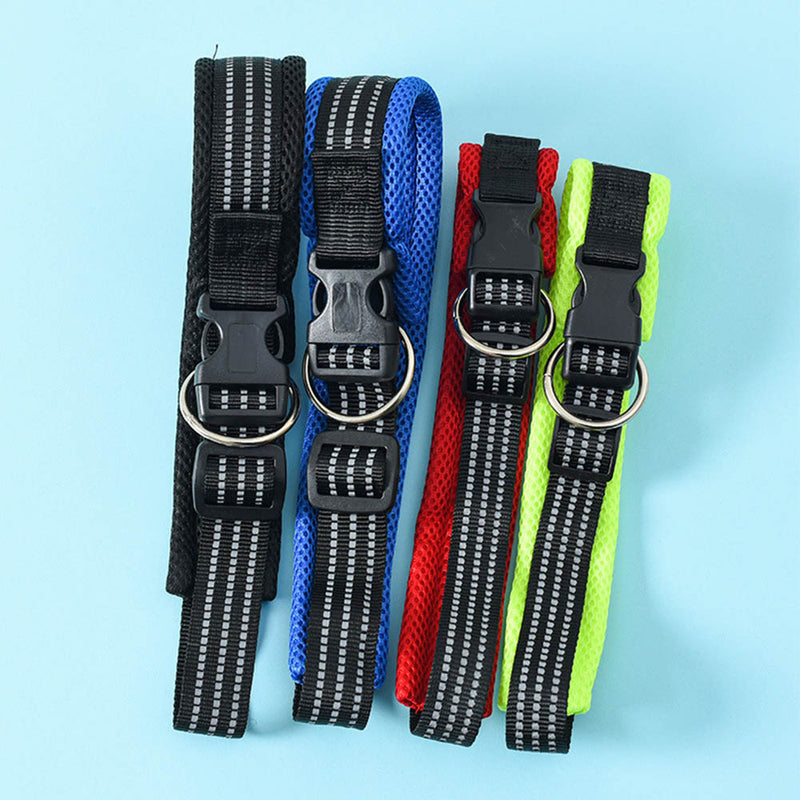 PAWS ASIA Manufacturers Customized High Quality Soft Mesh Adjustable Reflective Large Dog Collar