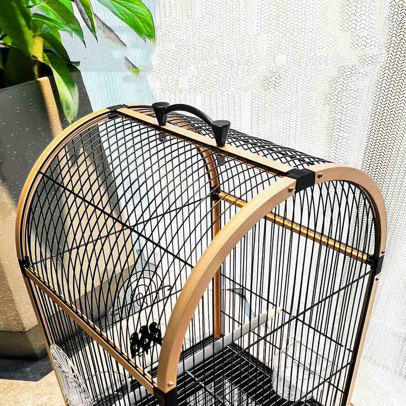 PAWS ASIA Chinese Manufacturers Semicircle Aluminium Large Breeding Display Bird Cage With Tray