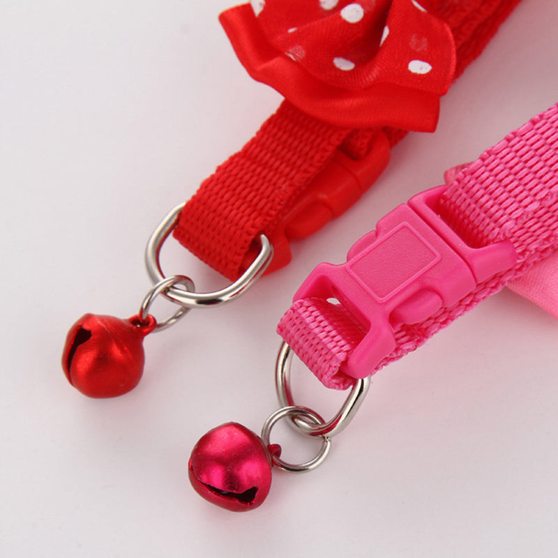 PAWS ASIA Manufacturers In Bulk Adjustable Breakaway Buckle Pet Bow Bell Cat Collar Small Dog