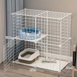 PAWS ASIA Manufacturers Cheap Indoor Large 3 Layer White Display Pet Cat Cages House