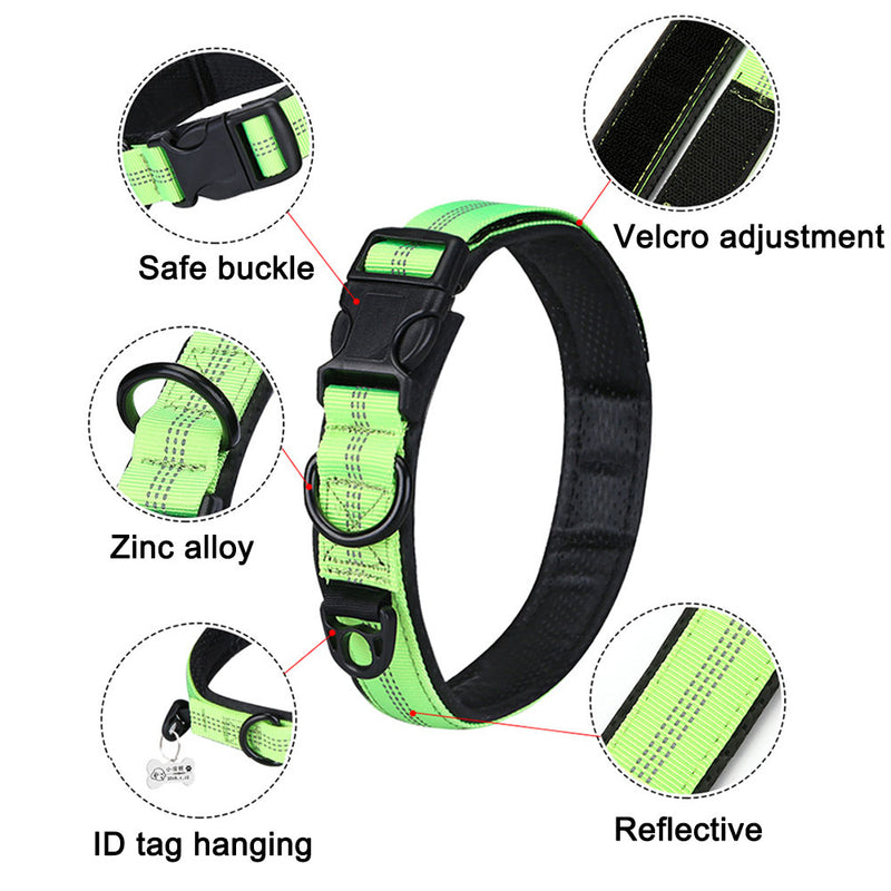 PAWS ASIA Suppliers Nylon Luxury Personalized Modern Novel Design Reflective Large Pets Dog Collar