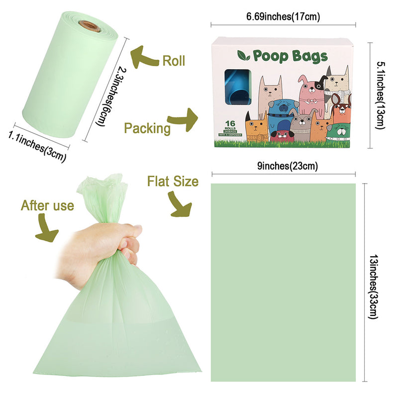 PAWS ASIA Factory Eco Friendly Biodegradable Pet Garbage Dog Waste Poop Bags