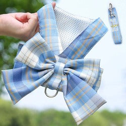 PAWS ASIA Manufacturers High Quality Luxury Cute Plaid Dog Harness Set Pet Skirt Vest For Small Dog