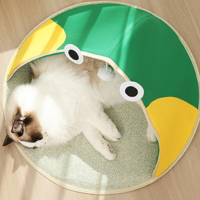 PAWS ASIA Wholesale Summer Rattan Cute Funny Semi Enclosed Comfy Washable Cat Bed