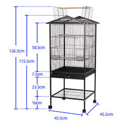 PAWS ASIA Suppliers Hot Sale Large Deluxe Breathable Big Parrot Breeding Bird Cage With Shelf
