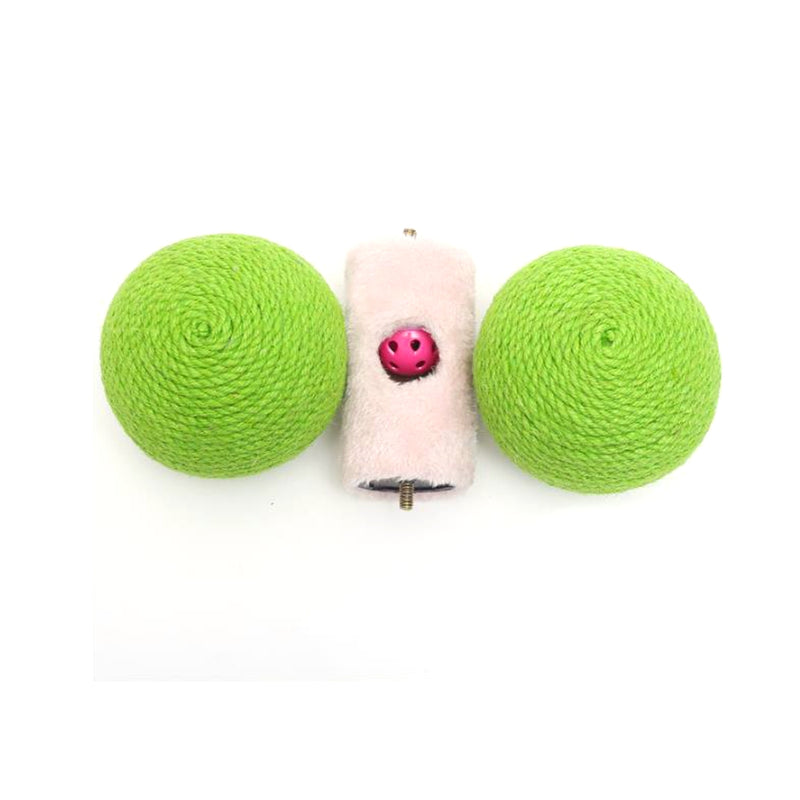 PAWS ASIA AliExpress New Pet Toy Ball With Bell Sisal Movable Chasing Cat Scratch Ball Barbell5