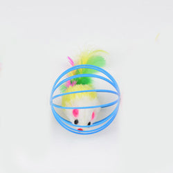 PAWS ASIA Amazon New Popular Plush Colorful Silent Rolling Cat Mouse Toy Ball8