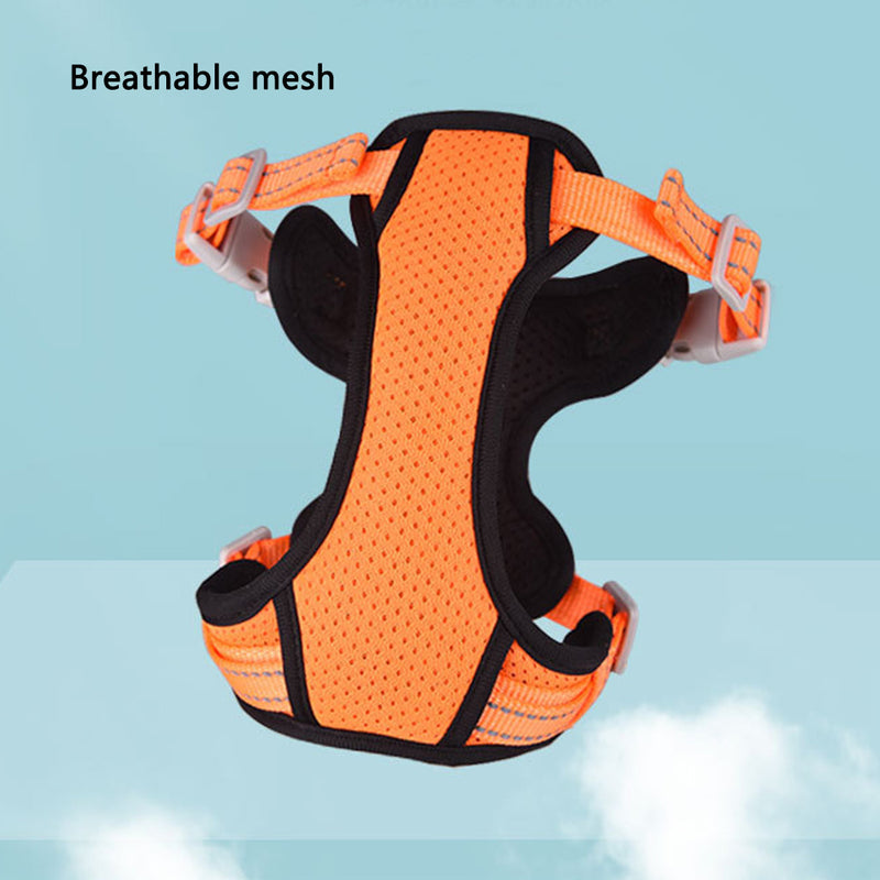 PAWS ASIA Factory Breathable Mesh Reflective Luxury Dog Leash Harness Vest With Handle