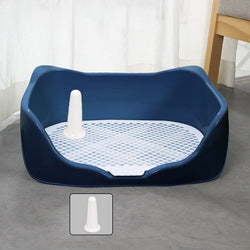 PAWS ASIA Wholesale Cheap Plastic Large Square Easy Clean Tray Indoor Dog Toilet With Removable Post Pet Potty