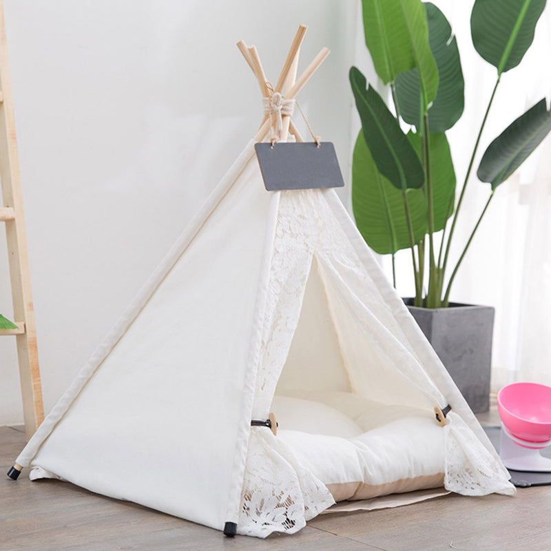 PAWS ASIA Suppliers Dropshipping Pretty Foldable Washable Indoor Comfortable Pet Teepee Dog Tent