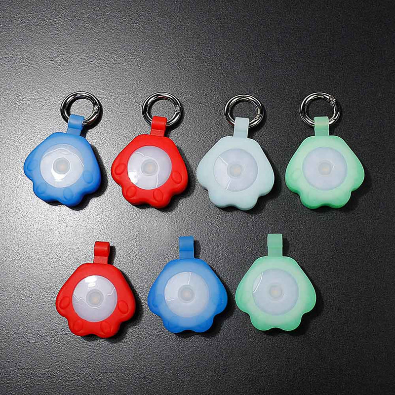 PAWS ASIA Manufacturer Waterproof Silicone Rechargeable Light Cute Claws Design Led Dog Collar Charm Pet Pendants