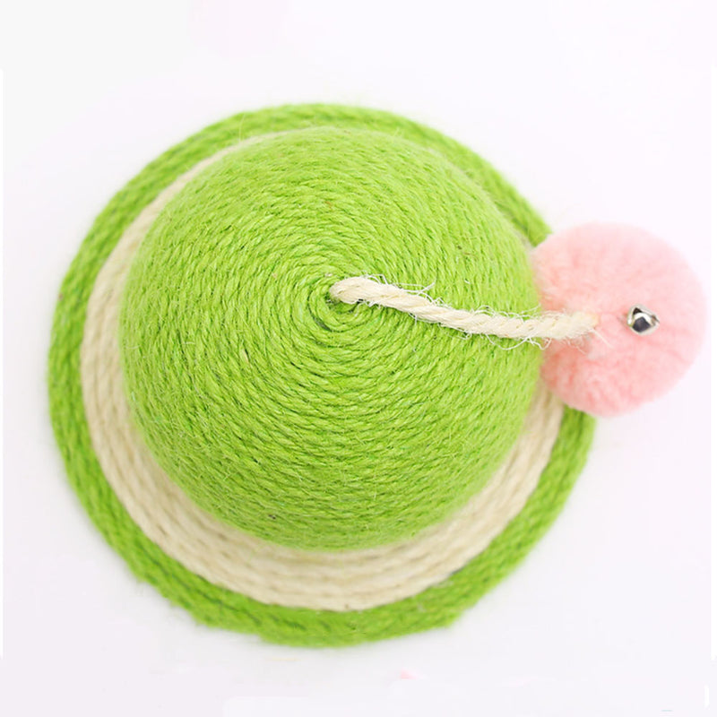 PAWS ASIA Wholesale Eco Friendly Durable Sisal Interactive Cute Cat Toy Ball Scratcher With Bell