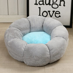 PAWS ASIA Amazon Best Sale Novelty Large Outdoor Easy Clean Round Deluxe Fluffy Cotton Cushion Bed Pet Dog Cat11