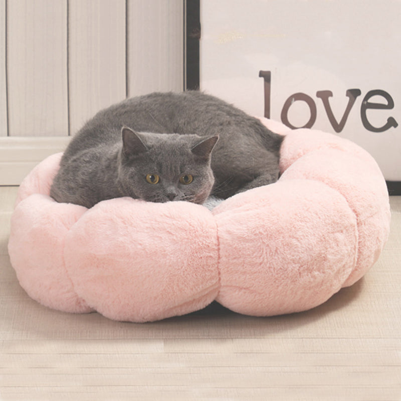 PAWS ASIA Amazon Best Sale Novelty Large Outdoor Easy Clean Round Deluxe Fluffy Cotton Cushion Bed Pet Dog Cat5