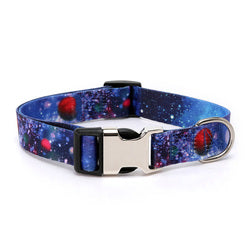 PAWS ASIA Factory Polyester Colorful Personalized Printed Engraved Metal Buckle Dog Collar Cat