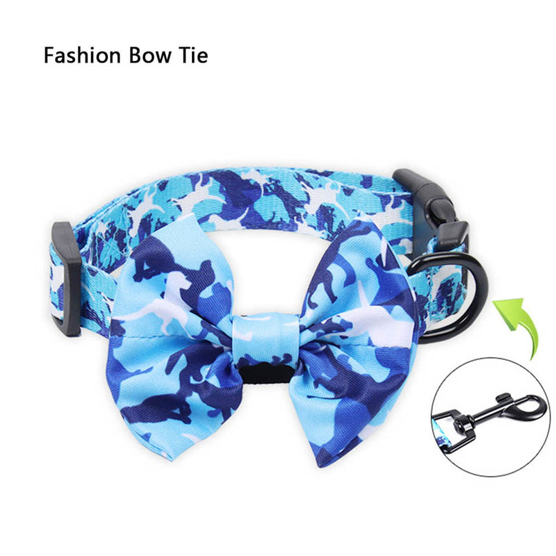 PAWS ASIA Supplier Camo Polyester Mesh Custom Private Label Luxury Dog Harness Set With Poop Bag And Bow tie