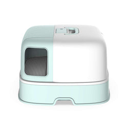 PAWS ASIA Wholesale Plastic Pet Products Cleaning Large Space Cat Litter Box With Corridor