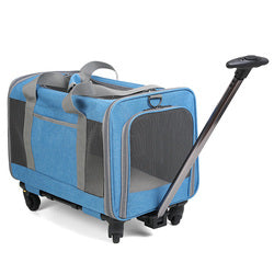 PAWS ASIA Wholesale Multifunctional Outdoor Collapsible Pet Trolley Case Cat Carrier Dog Bags With Wheels