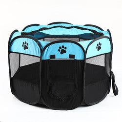 PAWS ASIA Suppliers Foldable Waterproof Oxford Breathable Mesh Dog Playpen Fence Cage Portable Pet Tent House Kennel Cat Carrier