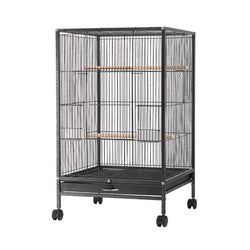 PAWS ASIA Manufacturers Dropshipping Amazon Hot Selling Stainless Steel Wire Black Breeding Cage For Bird With Tray