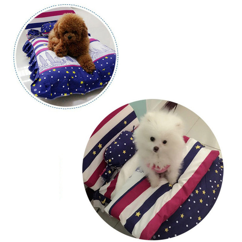 PAWS ASIA Wholesale Washable Fancy Personalized Breathable Cute Dog Bed With Blanket And Pillow