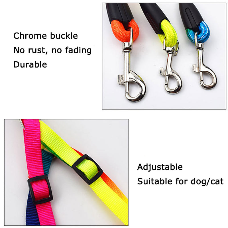 PAWS ASIA Suppliers Custom High Quality Nylon Adjustable Colorful Dog Leash And Harness