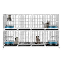 PAWS ASIA China Manufacturers Galvanized Steel Pipe Enclosures Large Commercial Pet Breeding Cat Cage 3 Layer