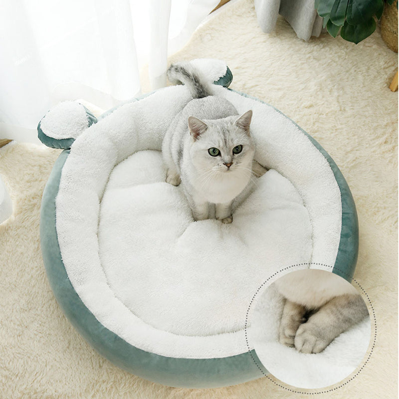 PAWS ASIA Suppliers Novelty Fancy Oval Solid Furry Calming Cat Sofa Bed Dog